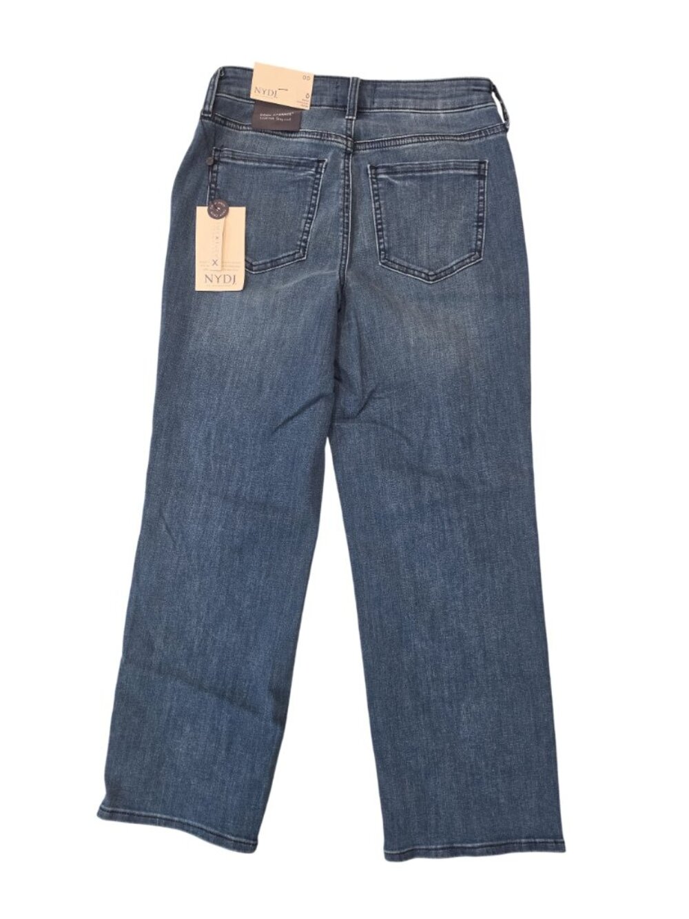 NYDJ NWT Relaxed Piper Crop Jeans Melody Cool Embrace Denim Blue Size 00 - Picture 4 of 5